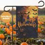 Spooky Pumpkin Halloween Garden Flag For Mom - Autumn Outdoor Yard Decor With Jack-O-Lanterns And Bats