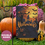 Spooky Pumpkin Halloween Garden Flag For Mom - Autumn Outdoor Yard Decor With Jack-O-Lanterns And Bats