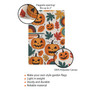 Retro Halloween Garden Flag With Jack-O'-Lanterns And Colorful Leaves - Vintage Fall Outdoor Decoration