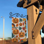 Retro Halloween Garden Flag With Jack-O'-Lanterns And Colorful Leaves - Vintage Fall Outdoor Decoration