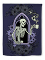 Touching Skeleton With Flowers Halloween Garden Flag - Personalized Yard Decor For Spooky Season