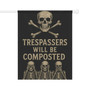 Spooky Skeleton Halloween Flag - Unique Outdoor Yard Art For Halloween