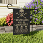 Spooky Skeleton Halloween Flag - Unique Outdoor Yard Art For Halloween