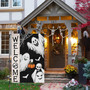 Spooky Ghost Garden Flag – Double-Sided Burlap Halloween Outdoor Yard Decor