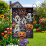 Spooky Halloween Garden Flag - Cute Ghost & Pumpkin Yard Sign For Trick Or Treat Outdoor Decorating