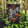 Spooky Halloween Garden Flag - Cute Ghost & Pumpkin Yard Sign For Trick Or Treat Outdoor Decorating