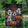 Spooky Halloween Garden Flag - Cute Ghost & Pumpkin Yard Sign For Trick Or Treat Outdoor Decorating