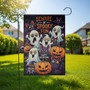 Spooky Halloween Garden Flag - Cute Ghost & Pumpkin Yard Sign For Trick Or Treat Outdoor Decorating