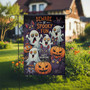 Spooky Halloween Garden Flag - Cute Ghost & Pumpkin Yard Sign For Trick Or Treat Outdoor Decorating