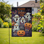 Spooky Halloween Garden Flag - Cute Ghost & Pumpkin Yard Sign For Trick Or Treat Outdoor Decorating