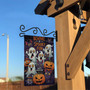Spooky Halloween Garden Flag - Cute Ghost & Pumpkin Yard Sign For Trick Or Treat Outdoor Decorating