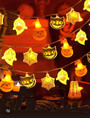 Spooky Halloween LED Lights With Black Cat And Pumpkin Theme - Indoor Outdoor DéCor