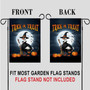 Ghoulish Trick Or Treat Flag For a Ghostly Halloween Outdoor Decoration