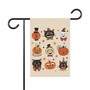 Spooky Vintage Halloween Flag - Black Cat & Pumpkin Folk Art For Garden Decoration