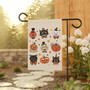 Spooky Vintage Halloween Flag - Black Cat & Pumpkin Folk Art For Garden Decoration