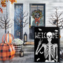 Welcome Halloween Skull Garden Flag – Horror Yard Decor for Outdoor or Indoor Use