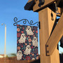 Cute Halloween Garden Flag - Whimsical Ghosts & Florals For Outdoor Fall Decor