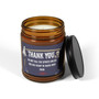 Funny Halloween Scented Soy Candle - Spooky Party Decor Amber Jar, Fall Fragrance