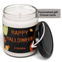 Personalized Halloween Soy Wax Candle - Custom Name Autumn Decor For Spooky Season Gifting