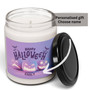 Custom Name Halloween Candle - Spooky Fall Decor Gift With Soy Wax For Autumn