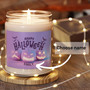 Custom Name Halloween Candle - Spooky Fall Decor Gift With Soy Wax For Autumn