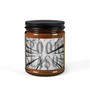 Spooky Season Soy Wax Candle – Amber Jar Halloween Decor with Gothic Fall Vibes