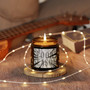 Spooky Season Soy Wax Candle – Amber Jar Halloween Decor with Gothic Fall Vibes