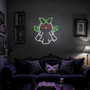 Spooky Bat Ghost Neon Sign - Gothic Halloween Wall Art For Kids' Room Decor