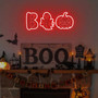 Cute Boo Ghost Halloween Neon Sign For Kids' Room Decor - Pumpkin Theme With Spider Web