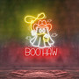Boohaw Neon Sign – Cowboy Ghost LED Wall Art for Retro Western Halloween Decor