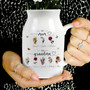 Custom Birth Ceramic Flower Vase for Mom or Grandma – Personalized Mother's Day or Garden Gift