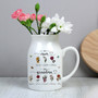 Custom Birth Ceramic Flower Vase for Mom or Grandma – Personalized Mother's Day or Garden Gift