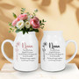 Personalized Birth Month Ceramic Flowers Vase For Mom Nana - Thoughtful Floral Gift For Mother's Day