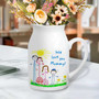 Thoughtful Custom Kids Drawing Ceramic Flower Vase For Mom Or Grandma - Perfect Mother's Day Gift