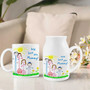 Thoughtful Custom Kids Drawing Ceramic Flower Vase For Mom Or Grandma - Perfect Mother's Day Gift