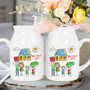 Personalized Drawing Ceramic Flower Vase Gift - Kids Art For Mother's Day, Thoughtful Gift For Mom Or Grandma