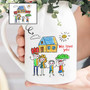 Personalized Drawing Ceramic Flower Vase Gift - Kids Art For Mother's Day, Thoughtful Gift For Mom Or Grandma