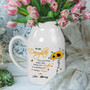 Heartfelt Mother's Day Ceramic lower Vase - Personalized From Mom To Daughter