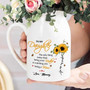 Heartfelt Mother's Day Ceramic lower Vase - Personalized From Mom To Daughter