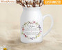 Personalized Mom Ceramic Flower Vase With Custom Quote For Mother's Day 2025 Gift - Ceramic Pitcher From Kids