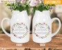 Personalized Mom Ceramic Flower Vase With Custom Quote For Mother's Day 2025 Gift - Ceramic Pitcher From Kids