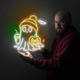 Cute Ghost Neon Sign – Funny Spooky LED Light for Women’s Halloween & Fall Gifts