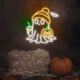 Cute Ghost Neon Sign – Funny Spooky LED Light for Women’s Halloween & Fall Gifts