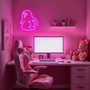 Ghost Booty Neon Sign – Cute Spooky LED Wall Light for Halloween & Bedroom Decor