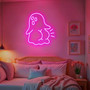 Ghost Booty Neon Sign – Cute Spooky LED Wall Light for Halloween & Bedroom Decor