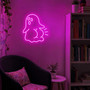 Ghost Booty Neon Sign – Cute Spooky LED Wall Light for Halloween & Bedroom Decor