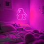Ghost Booty Neon Sign – Cute Spooky LED Wall Light for Halloween & Bedroom Decor