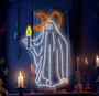 Ghost Holding Candle Neon Sign – Spooky Halloween LED Wall Light for Haunted Decor