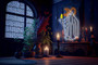 Ghost Holding Candle Neon Sign – Spooky Halloween LED Wall Light for Haunted Decor
