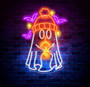 Halloween Ghost Coffee Neon Sign - Spooky Wall Art For Fall Coffee Lovers